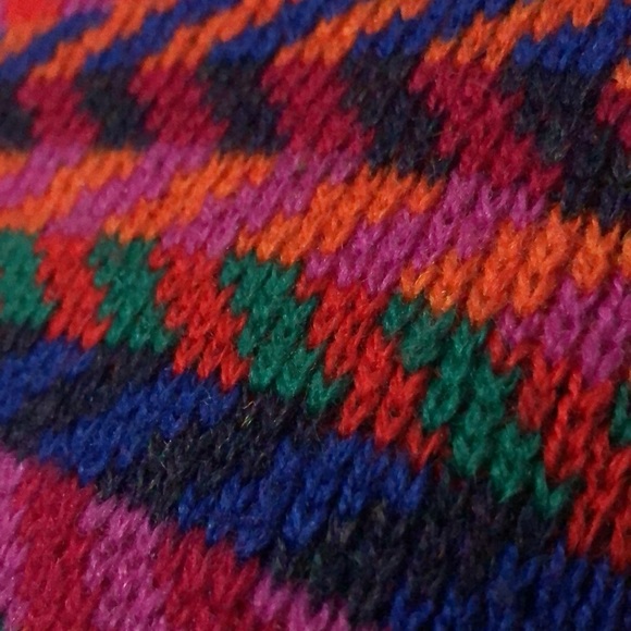Vintage Wendy Lawrence Wool Sweater-Vibrant Pattern-Like New Condition - Picture 6 of 17